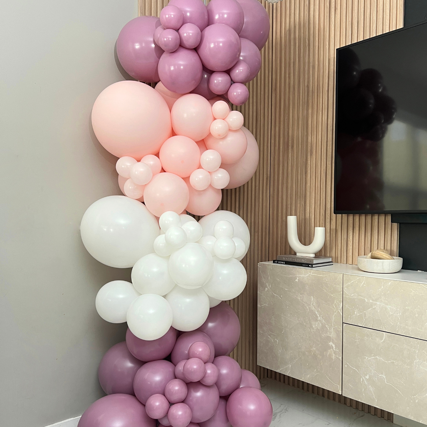 POP UP Balloon Garland Kit - Pink & Purple Rose
