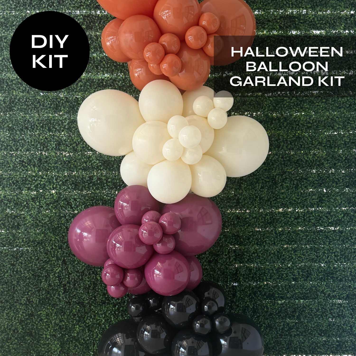 Halloween Balloon Garland Kit - Muted Orange & Mauve Purple