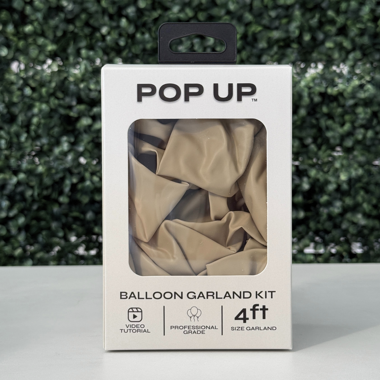 Pop Up Balloon Garland Kit, Mix & Match Deep Sand 4ft Professional Grade Latex Balloon Arch