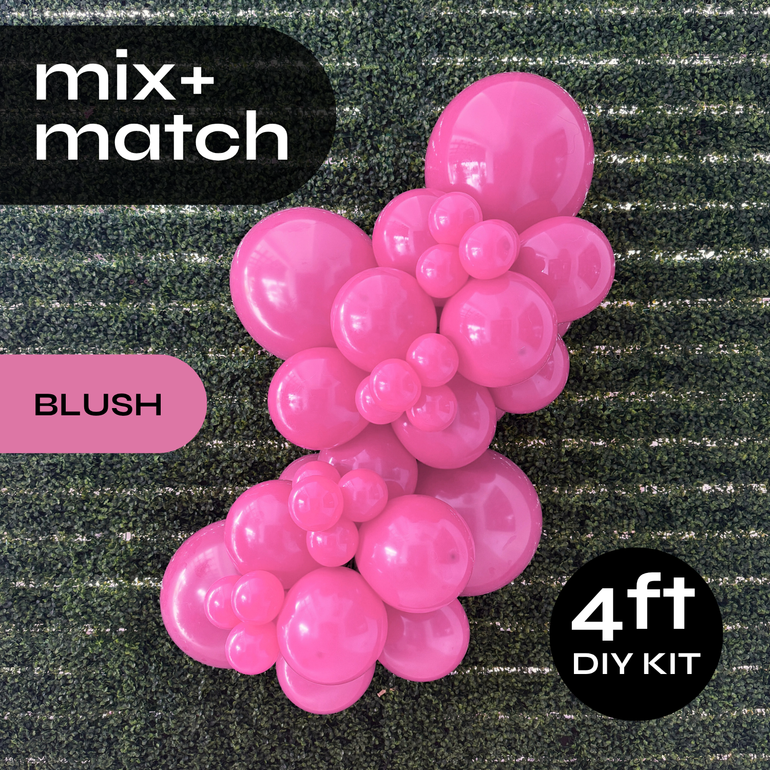 Pop Up Balloon Garland Kit, Mix & Match Blush 4ft Professional Grade Latex Balloon Arch