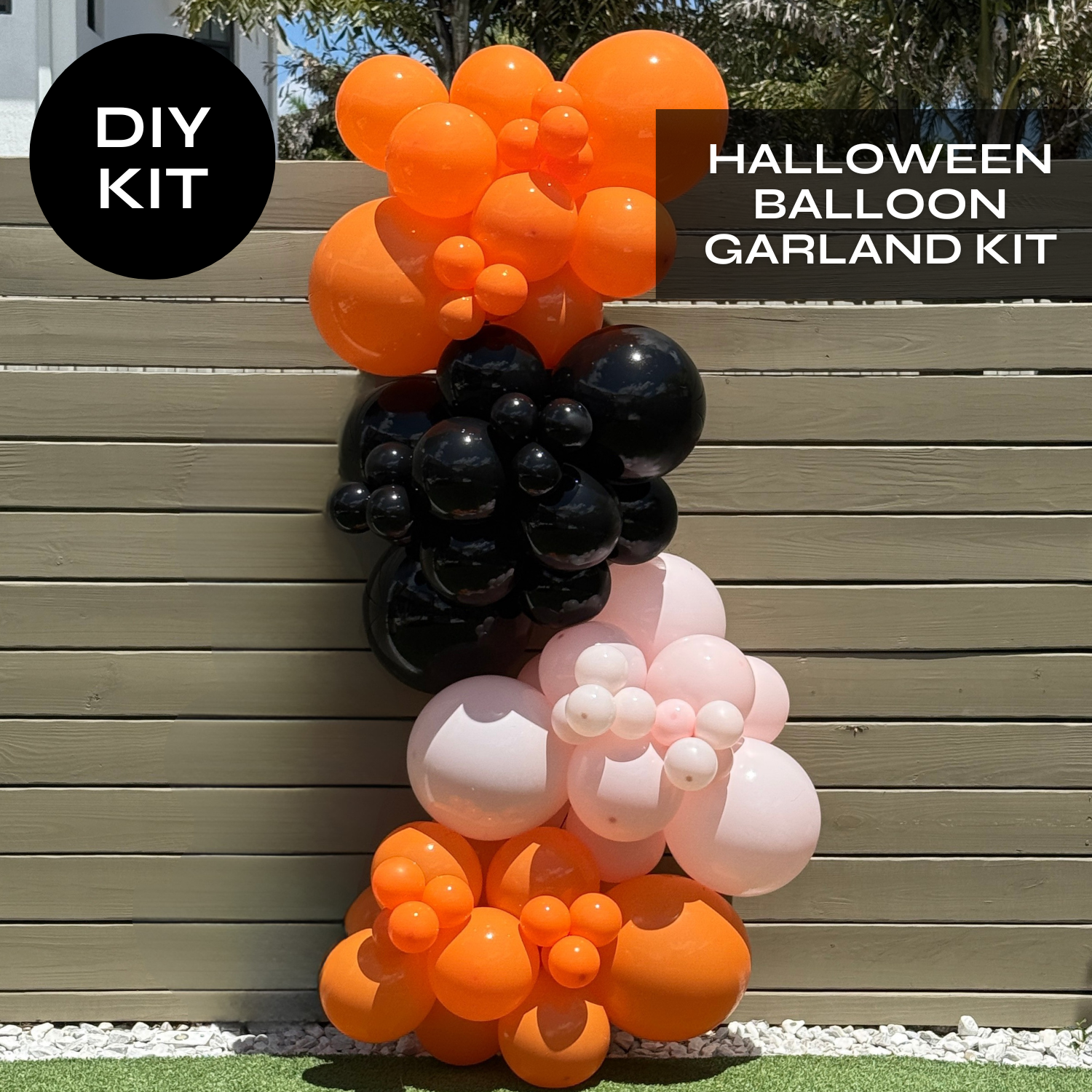 Halloween Balloon Garland Kit - Pastel Pink & Orange