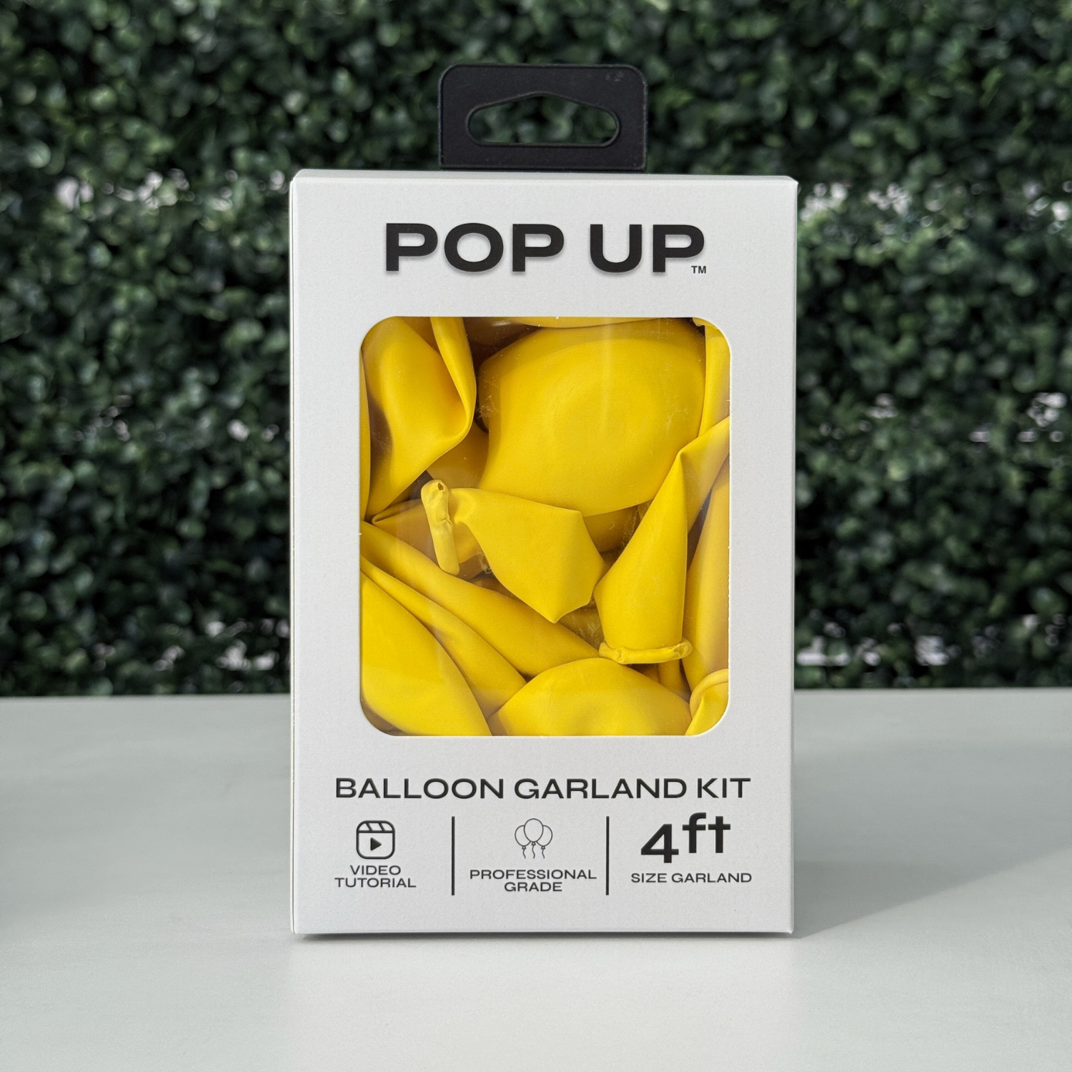 Pop Up Balloon Garland Kit, Mix & Match Yellow 4ft Professional Grade Latex Balloon Arch