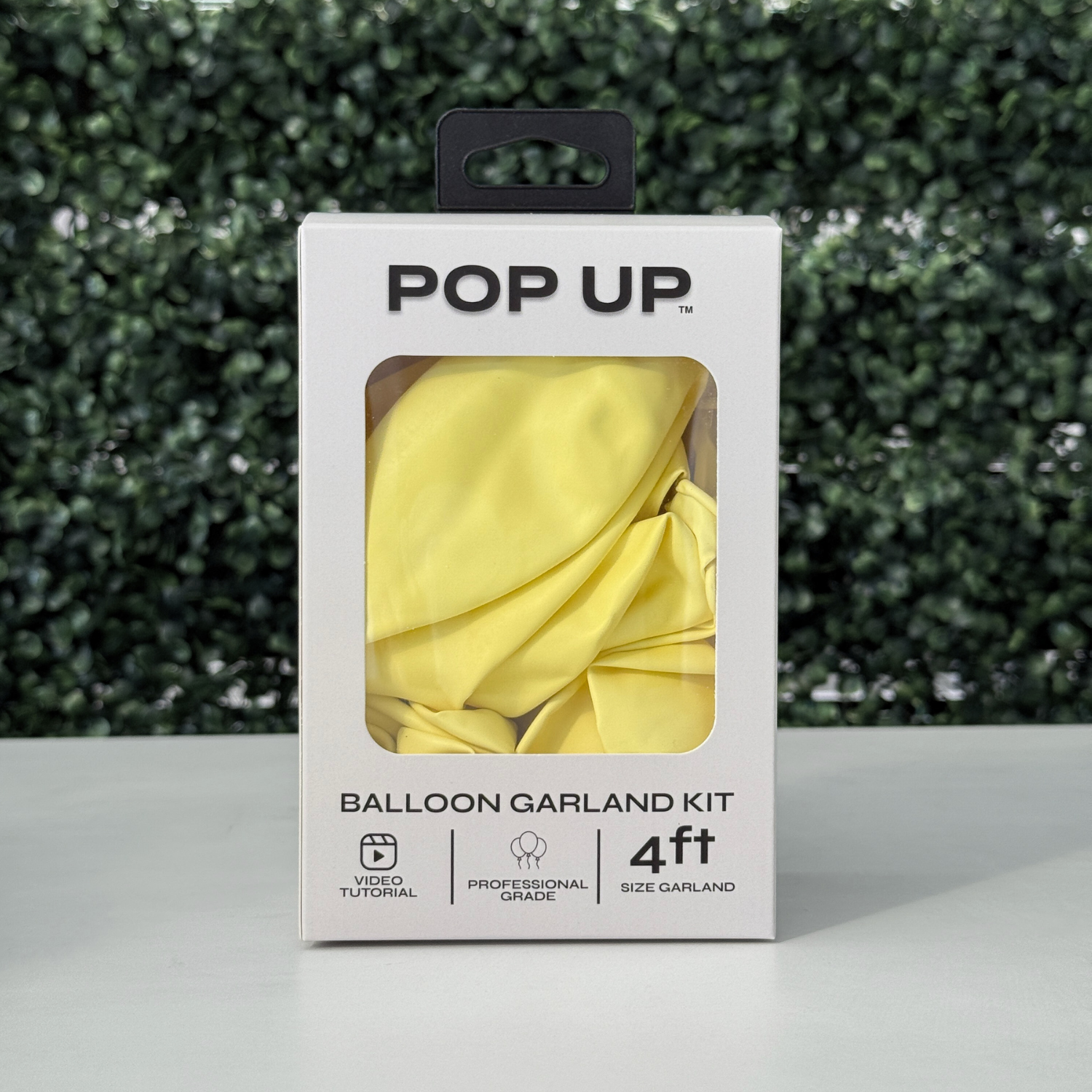 Pop Up Balloon Garland Kit, Mix & Match Pastel Yellow 4ft Professional Grade Latex Balloon Arch