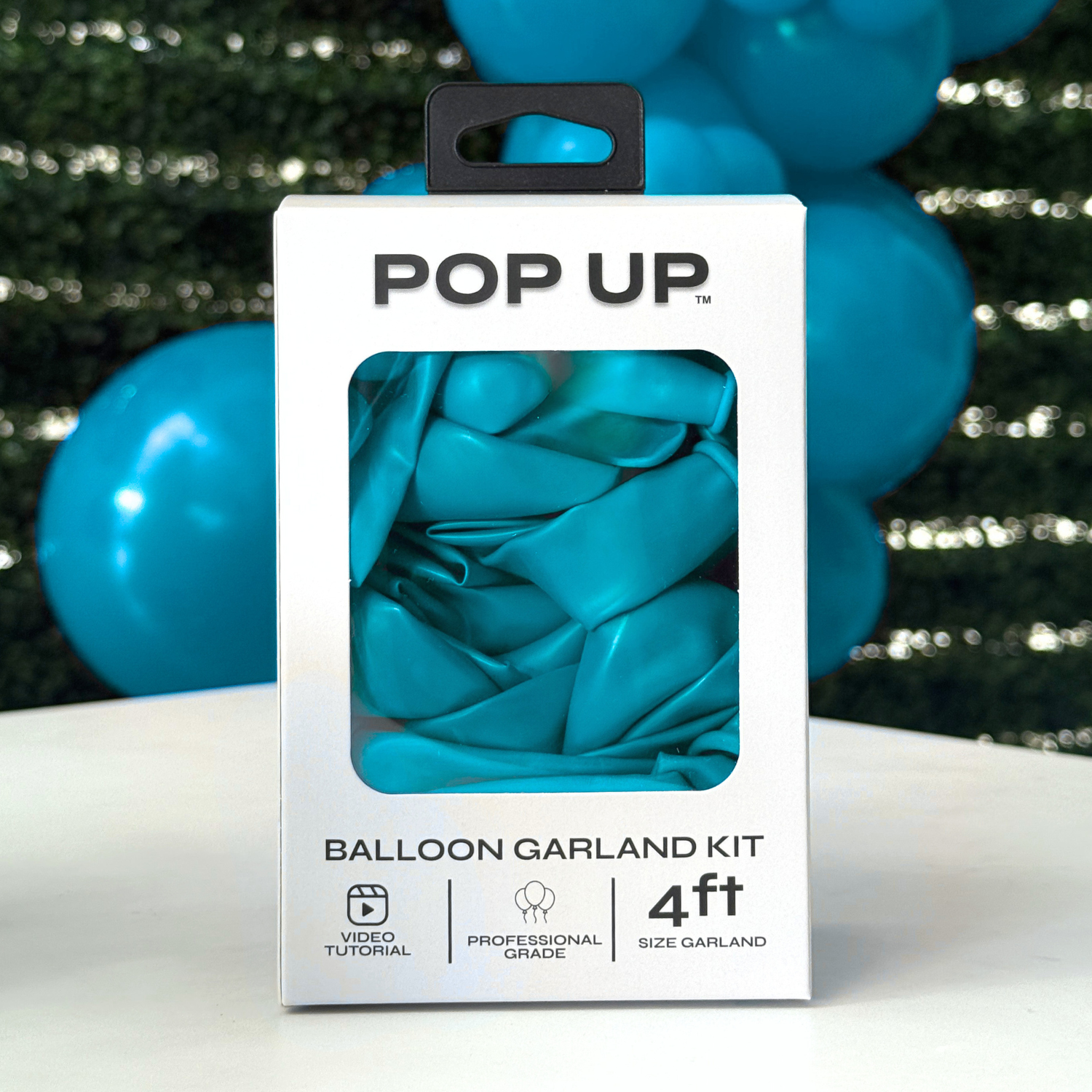 Pop Up Balloon Garland Kit, Mix & Match Turquoise 4ft Professional Grade Latex Balloon Arch