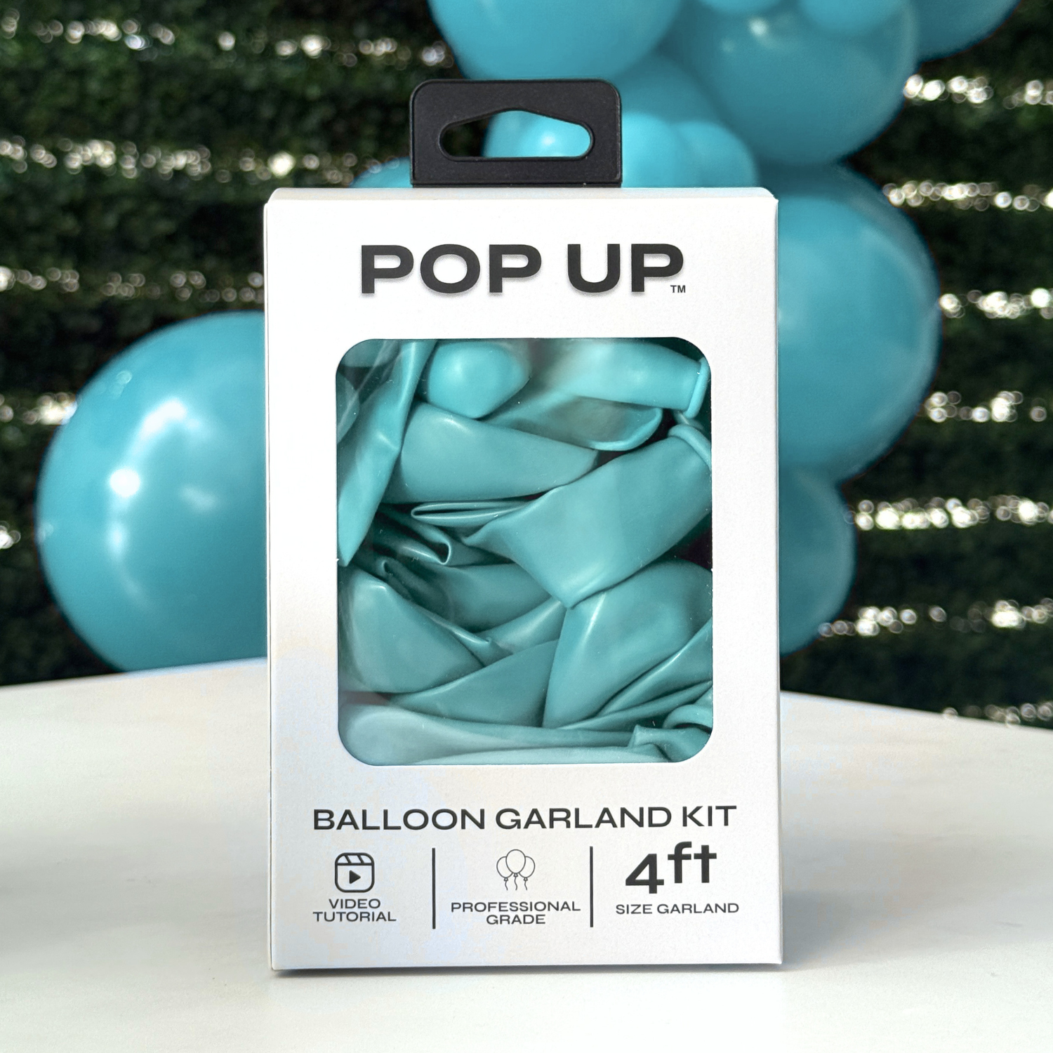 Pop Up Balloon Garland Kit, Mix & Match Blue Sea 4ft Professional Grade Latex Balloon Arch