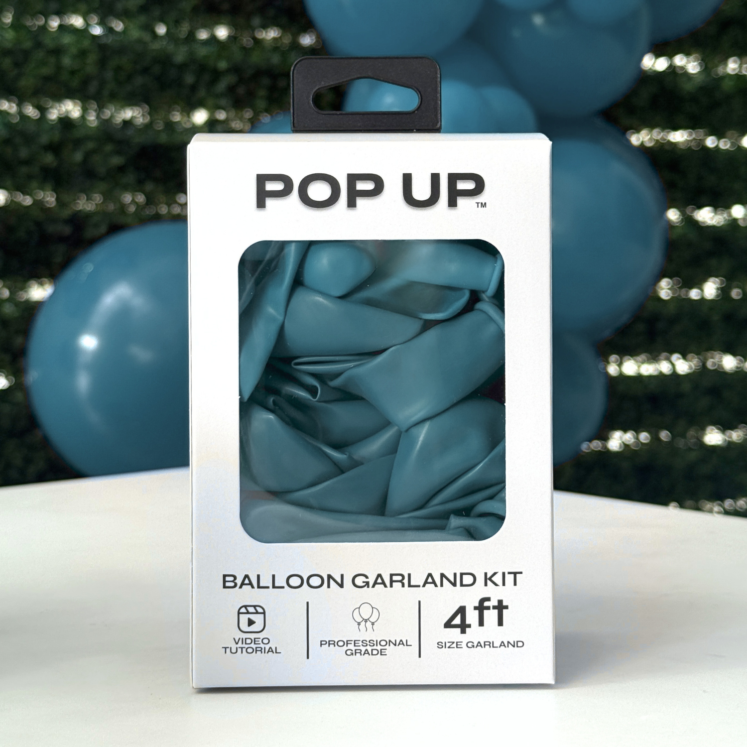 Pop Up Balloon Garland Kit, Mix & Match Deep Blue Sea 4ft Professional Grade Latex Balloon Arch