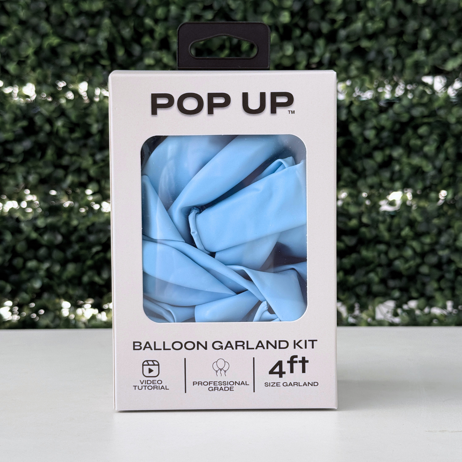 Pop Up Balloon Garland Kit, Mix & Match Pastel Blue 4ft Professional Grade Latex Balloon Arch