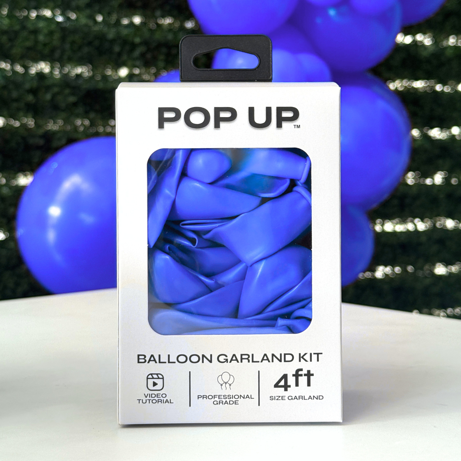 Pop Up Balloon Garland Kit, Mix & Match Blue Purple 4ft Professional Grade Latex Balloon Arch