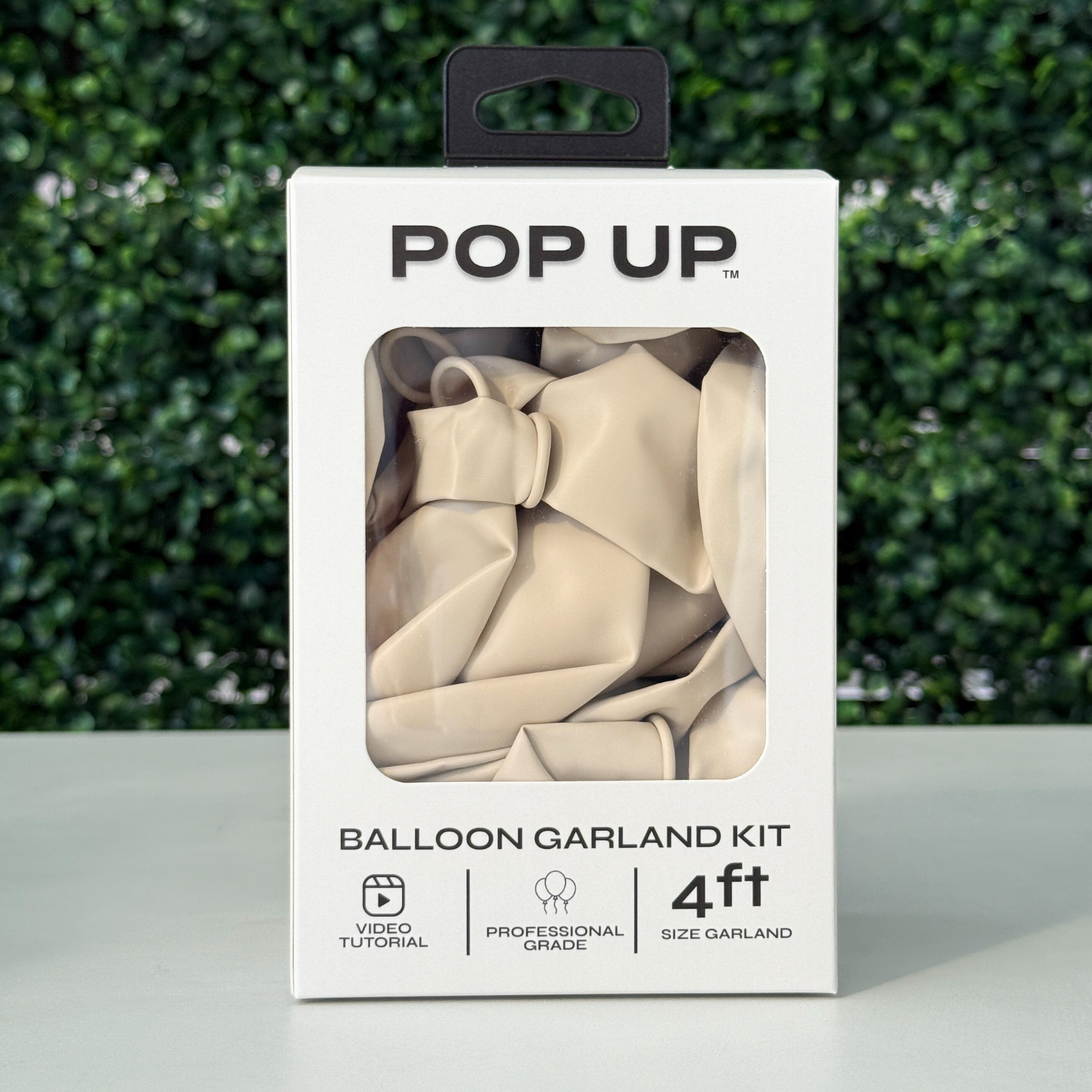 Pop Up Balloon Garland Kit, Mix & Match Cream 4ft Professional Grade Latex Balloon Arch