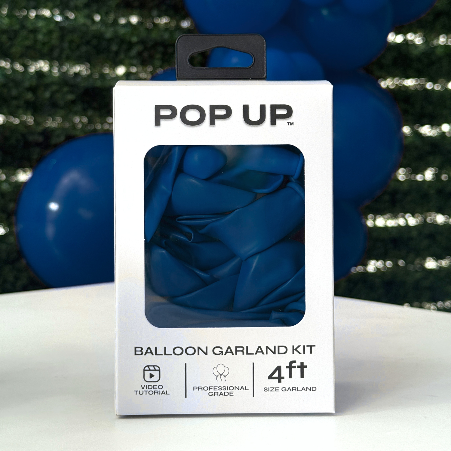 Pop Up Balloon Garland Kit, Mix & Match Navy 4ft Professional Grade Latex Balloon Arch