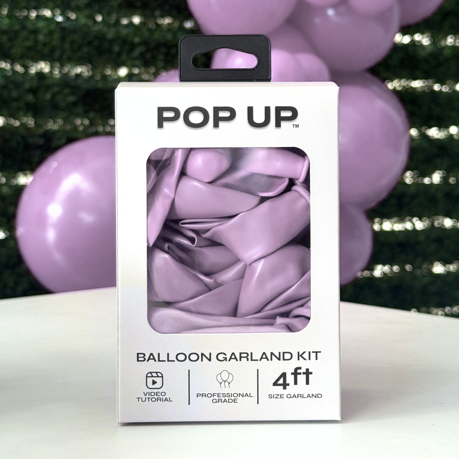 Pop Up Balloon Garland Kit, Mix & Match Purple Rose 4ft Professional Grade Latex Balloon Arch